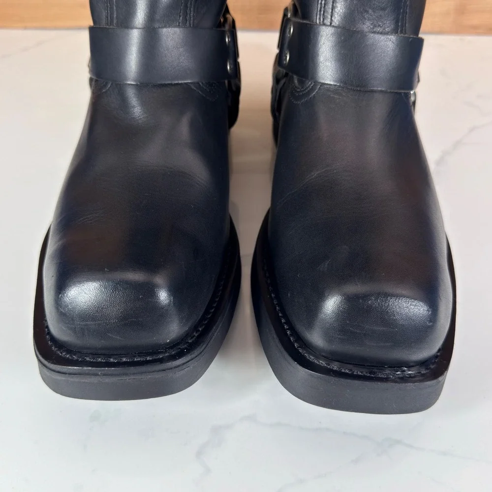 Harley Davidson Mega Harness 91345 Black Leather Motorcycle Boots Mens size 13